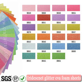 Rooi kleurkaart vir Iridescent glitter EVA foam